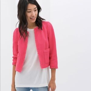 Brand new Zara Frayed Structured Blazer